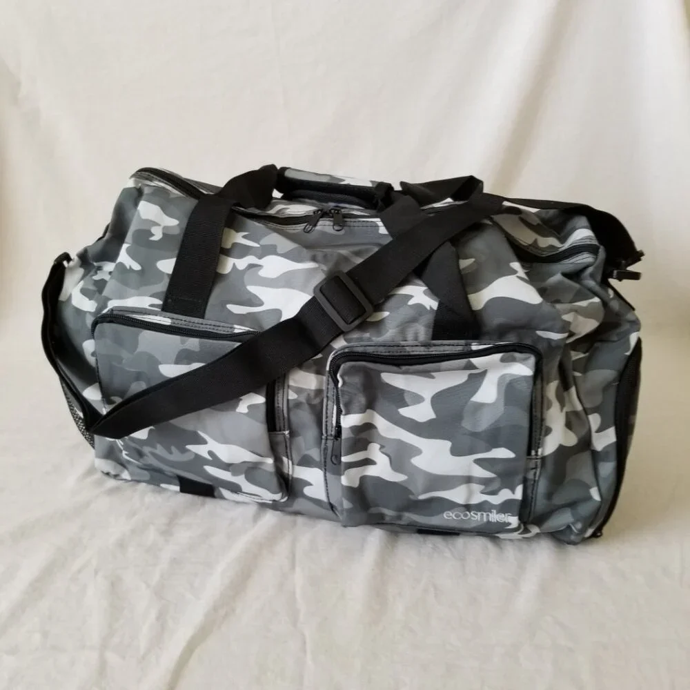 NEW! Lightweight Duffel Tote with Camo Design, Shoe Storage & Shoulder Strap